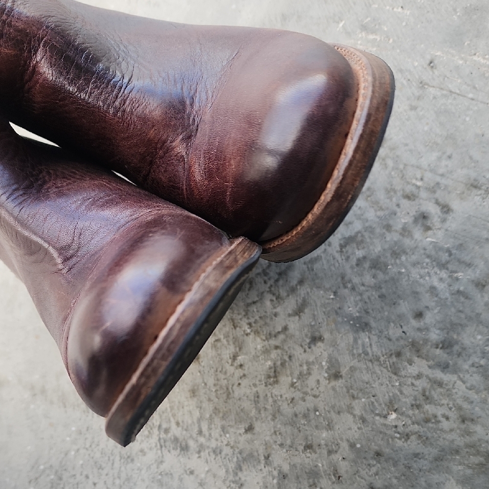 Bed Stu Yell Two-Tones Black-Brown Leather Ankle Boots - Picture 4 of 13